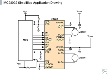 MC33932 Simplified Application Drawing