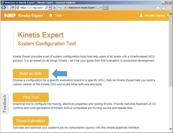 Select "Build an SDK"