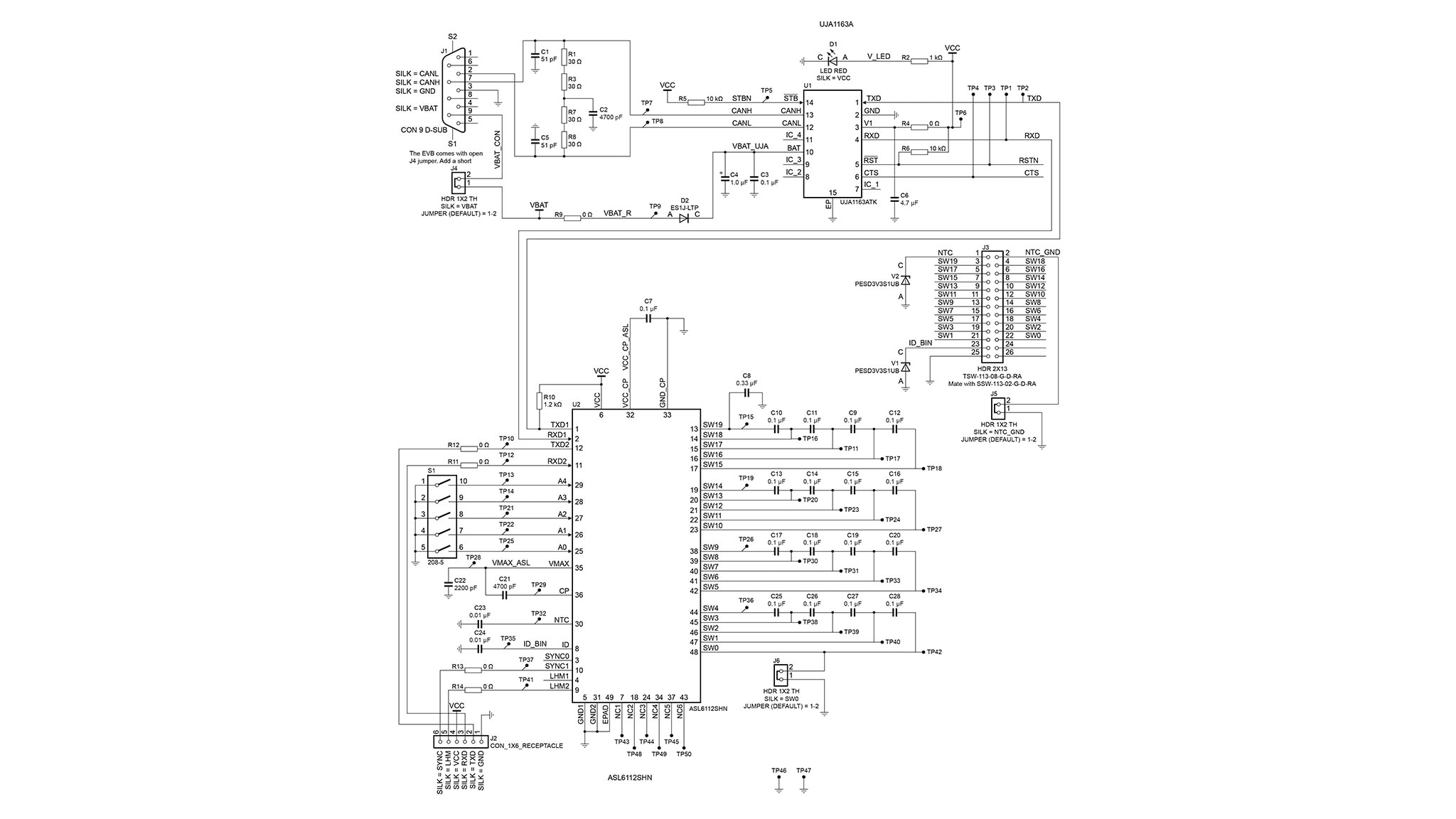 Figure 7. EVBMLC2HOST Schematic