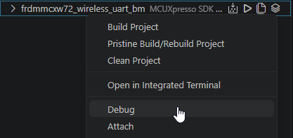 Getting Started with FRDM-MCXW72 Step 3.11