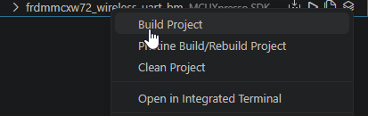 Getting Started with FRDM-MCXW72 Step 3.9