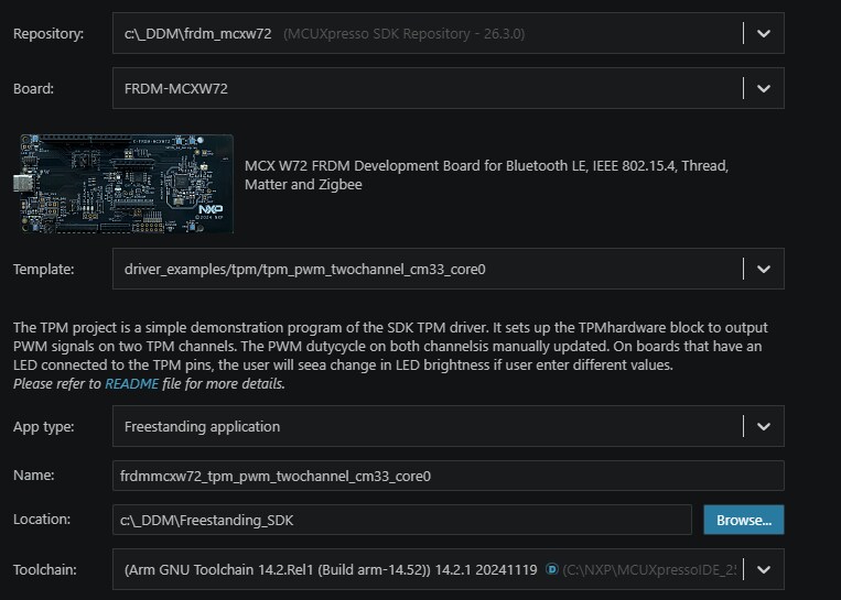 Getting Started with FRDM-MCXW72 Step 4.1