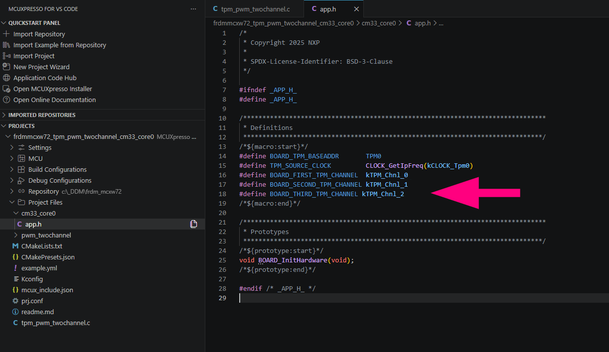 Getting Started with FRDM-MCXW72 Step 4.14