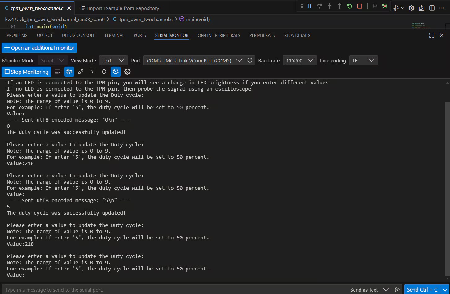 Getting Started with FRDM-MCXW72 Step 4.8