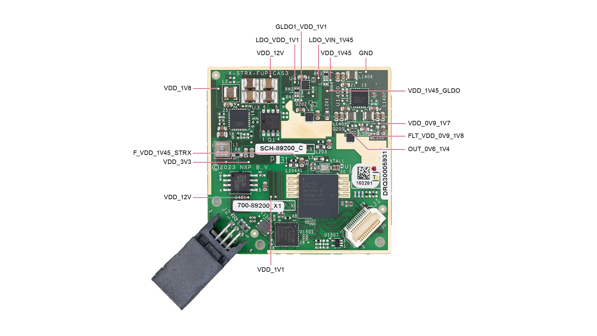 Pluto Board Voltage Test Points (Bottom Side)