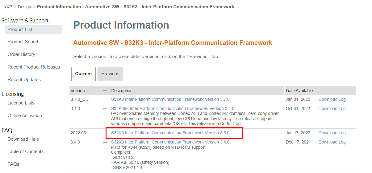 Download and install IPCF package to support S32K324 dual-core communication