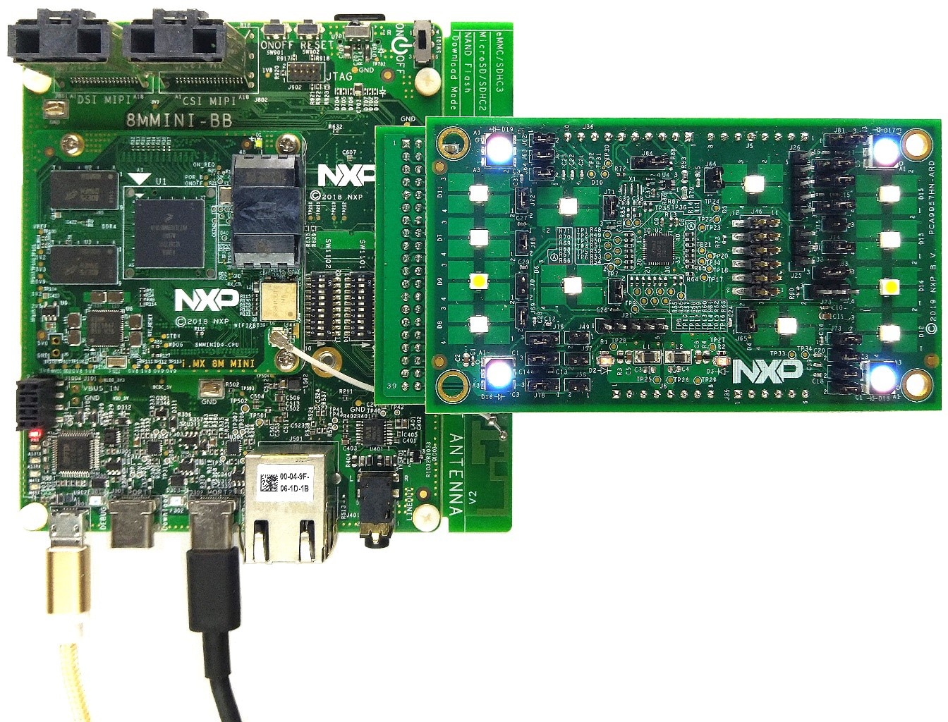 图6。PCA9957HN-ARD扩展板/8MMINILPD4-EVK板操作