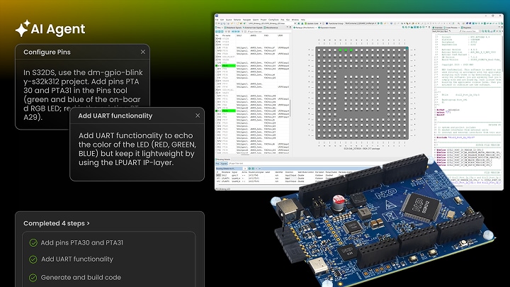 Add UART to the Imported Project using AI Image