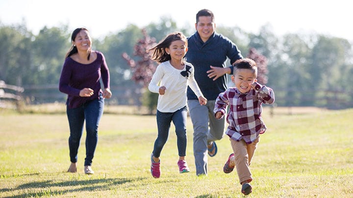Family running