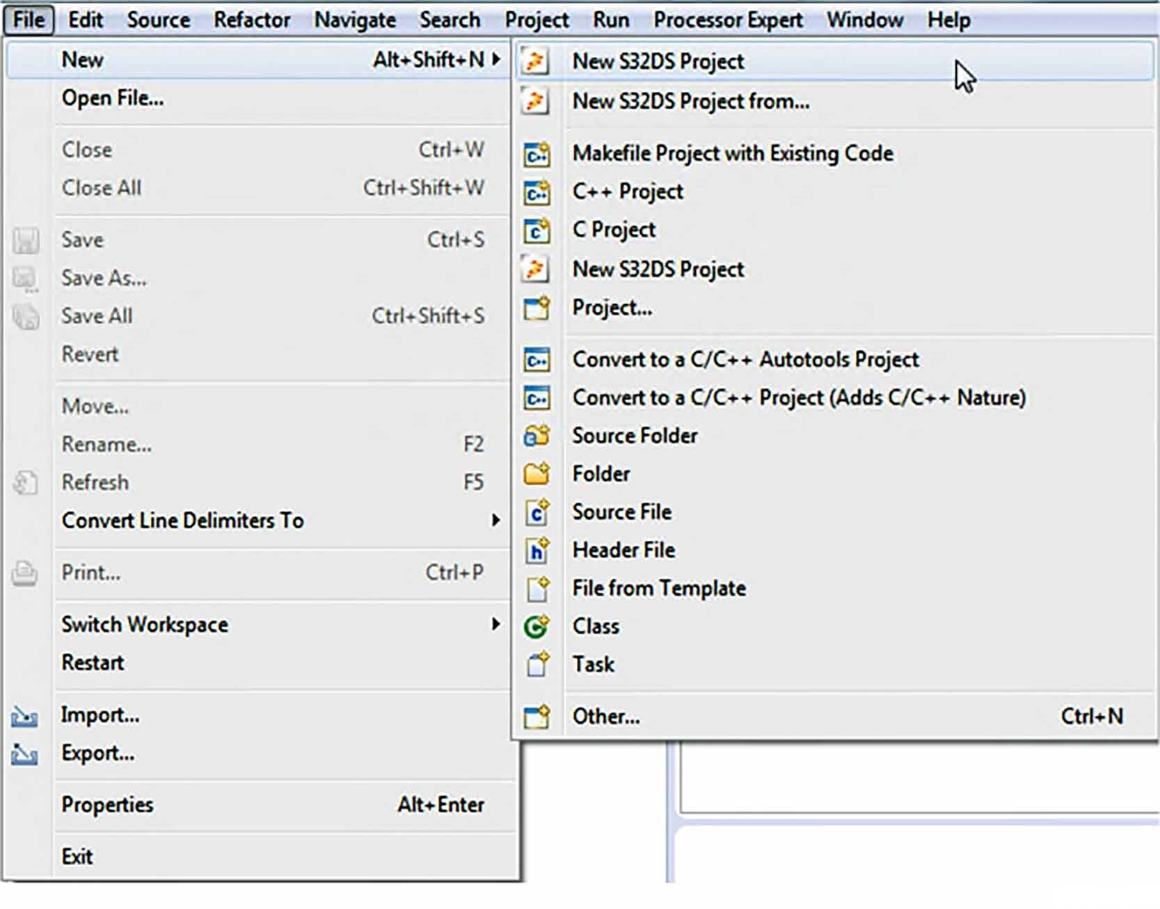 Figure 5. New S32DS Project Wizard