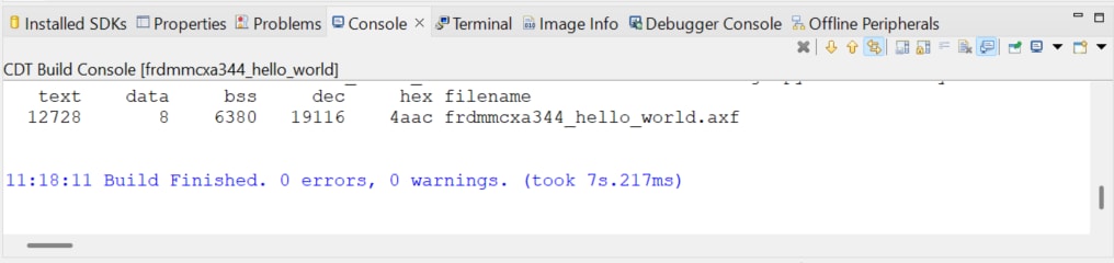 Build and flash application using MCUXpresso IDE - step 5