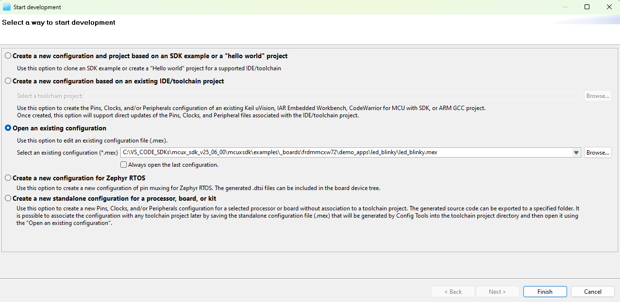 Use MCUXpresso IDE Pins Tools - step 2