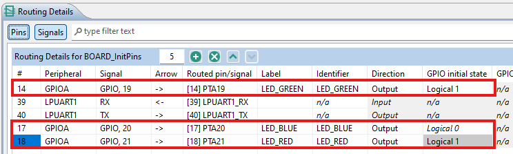 Use the pins tools to modify the LED routed pin - step 4