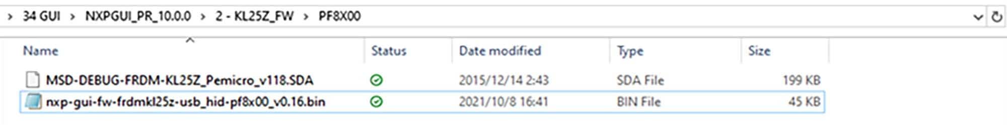 Figure 8. KL25Z_FW Folder Example
