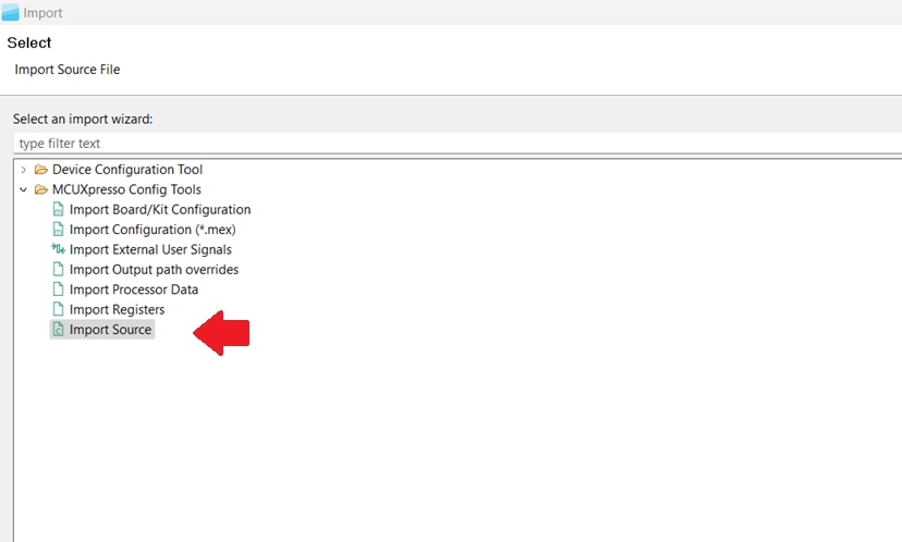 Use MCUXpresso config tools - step 3