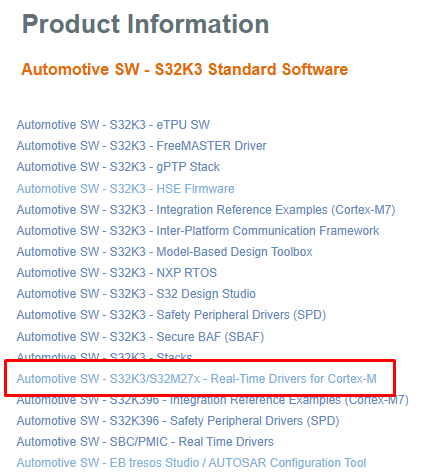 S32K3 Standard Software - S32K3 RTD