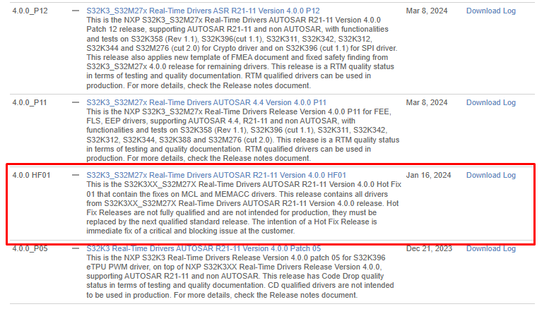 S32K3 RTD 4.0.0 HF01 Download 1