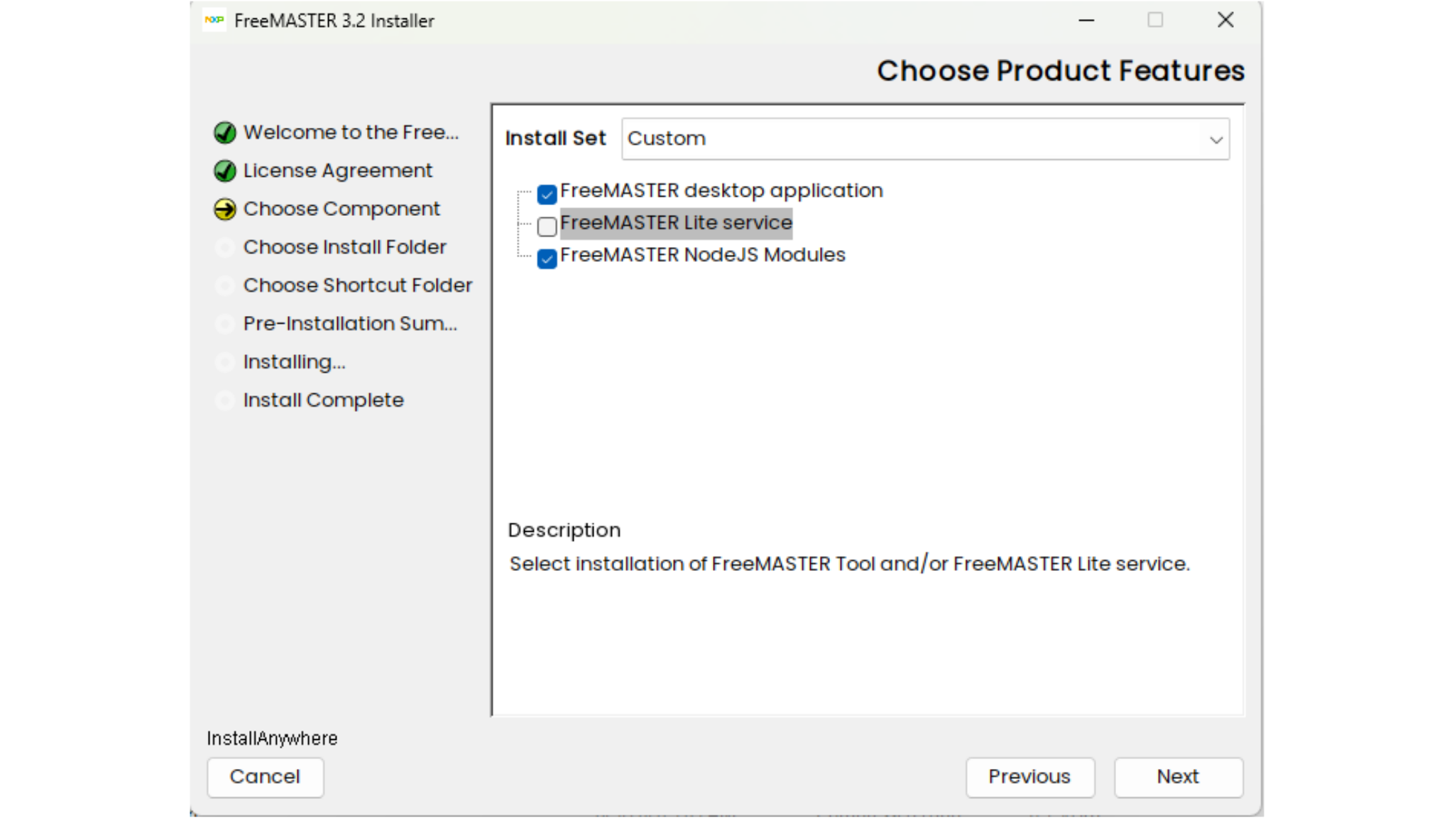 Figure 13. FreeMASTER Installer Lite
