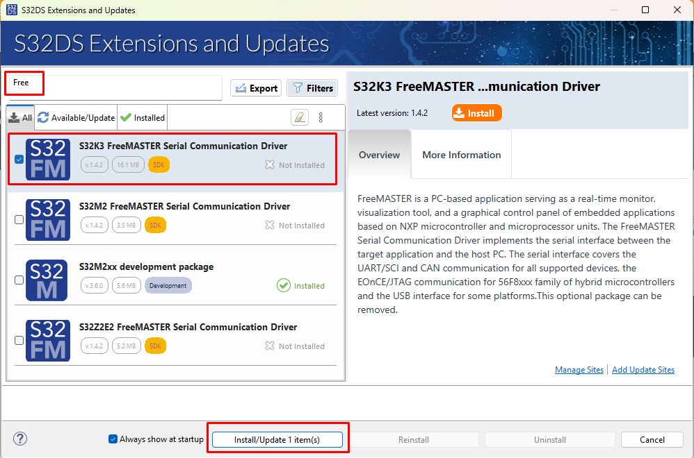 FreeMASTER Driver Install FreeMASTER