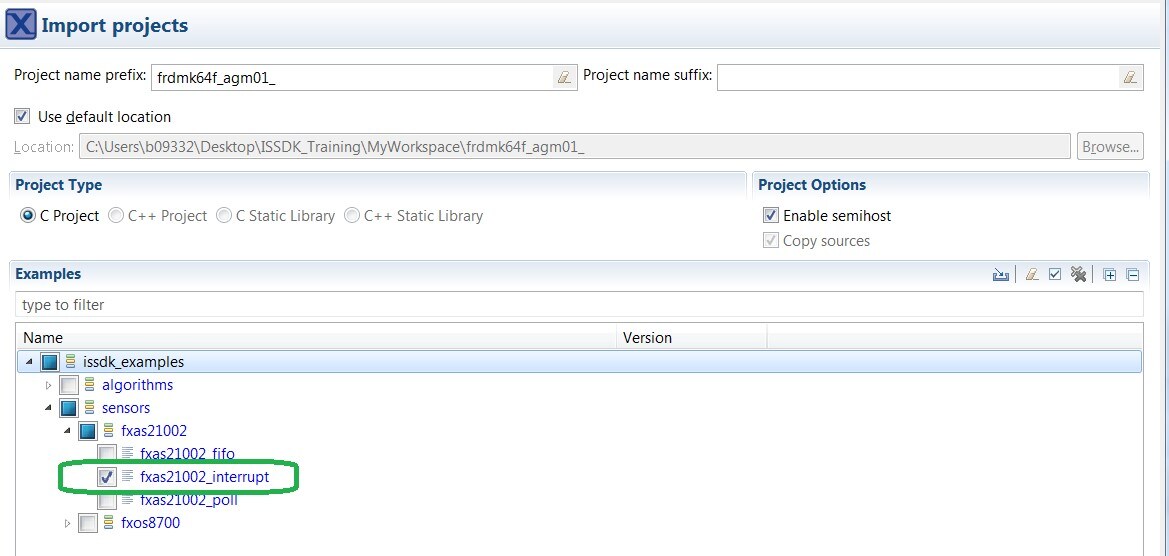 ISSDK Import Projects