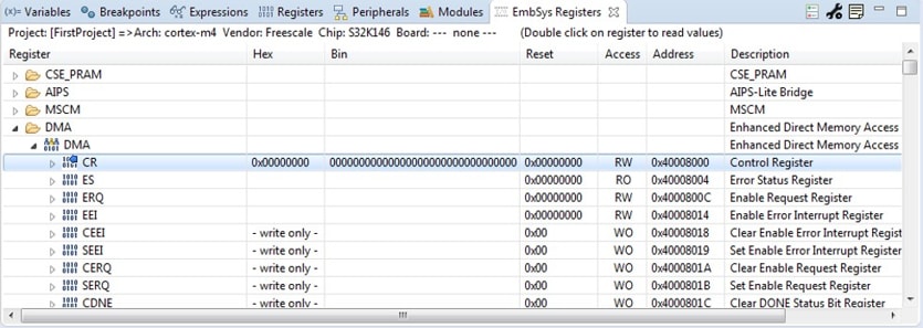 S32K146调试寄存器2
