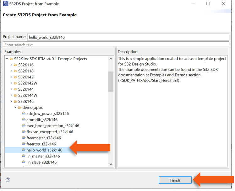 S32K146 SDK HELLOWORLD