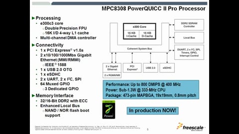 MPC8308 PowerQUICC<sup>®</sup> II Pro处理器 - 技术概述  thumbnail