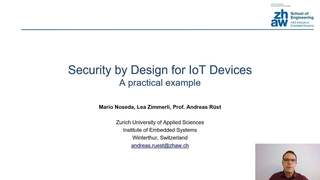 Security by Design for IoT Devices (by ZHAW School of Engineering) thumbnail