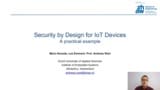 Security by Design for IoT Devices (by ZHAW School of Engineering)
